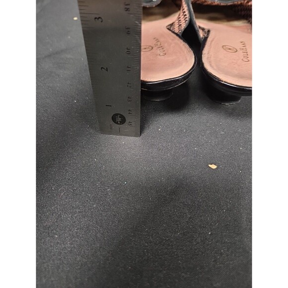 Cole Haan Women's Size 9 Black Pink Suede Slip On Pointy Toe Kitten Heel Mules - Picture 5 of 7